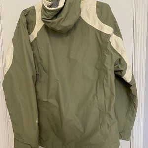 Northface Green and Cream H20 Jacket